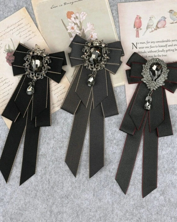 Classic Bowties Neck Tie Ribbon Rhinestone