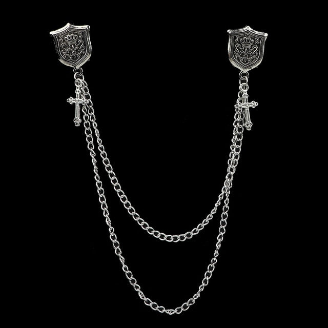 Collar Tassel Chain Lapel