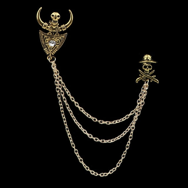 Collar Tassel Chain Lapel