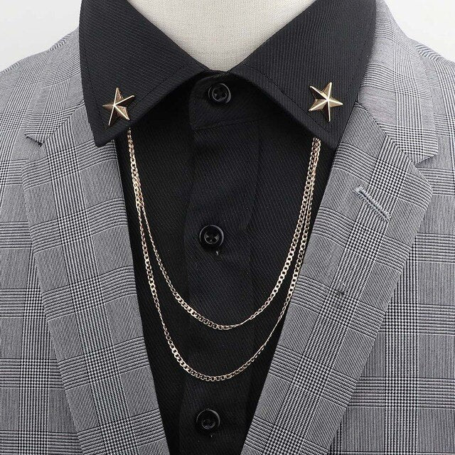 Collar Tassel Chain Lapel