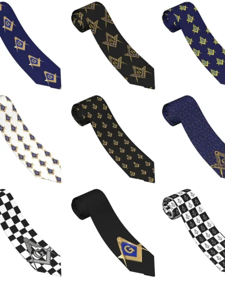 Masonic Print Tie