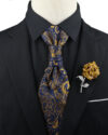 Premium Paisley Tie Brooch Set
