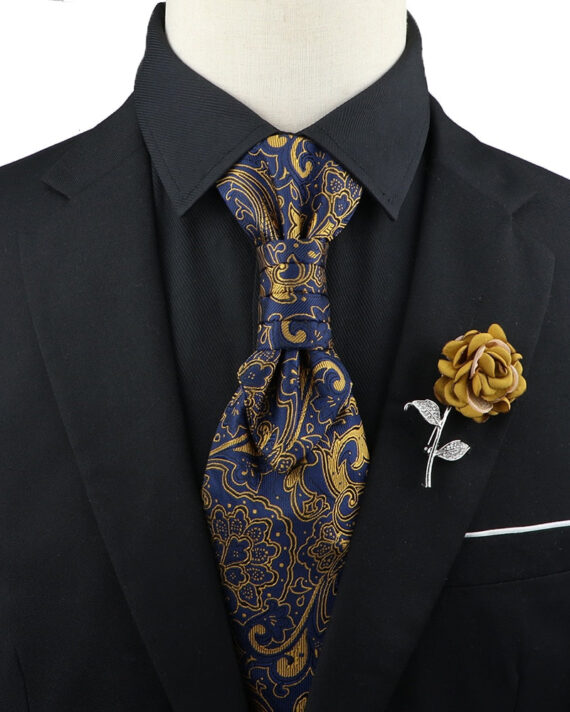 Premium Paisley Tie Brooch Set