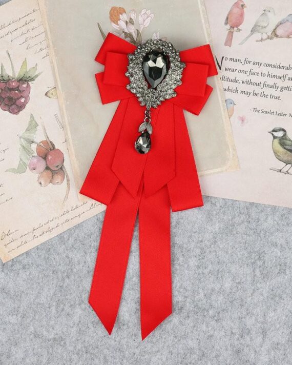 Classic Bowties Neck Tie Ribbon Rhinestone