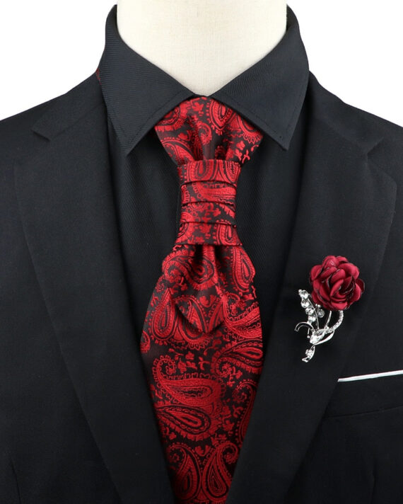 Premium Paisley Tie Brooch Set