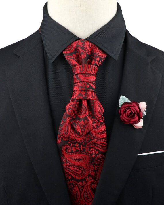 Premium Paisley Tie Brooch Set