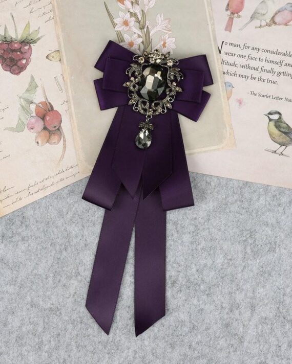 Classic Bowties Neck Tie Ribbon Rhinestone