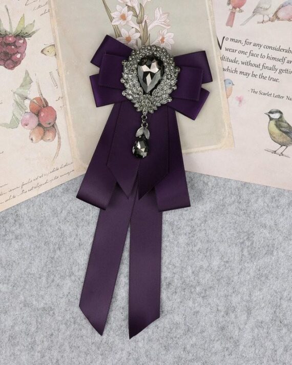 Classic Bowties Neck Tie Ribbon Rhinestone