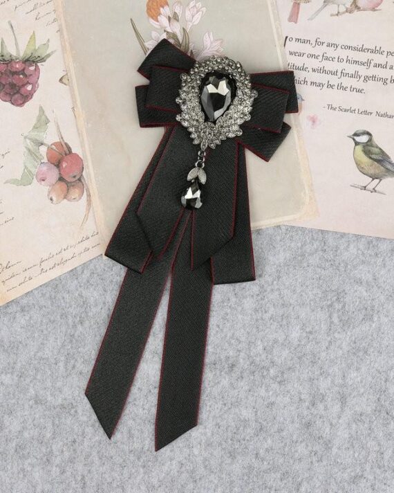 Classic Bowties Neck Tie Ribbon Rhinestone