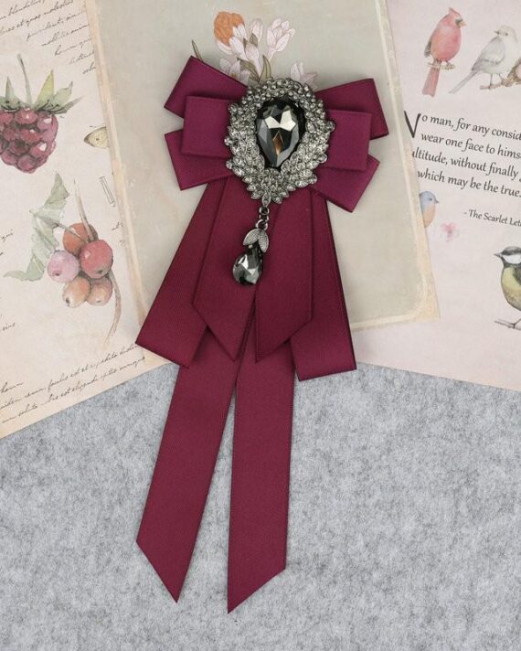 Classic Bowties Neck Tie Ribbon Rhinestone