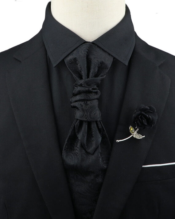 Premium Paisley Tie Brooch Set