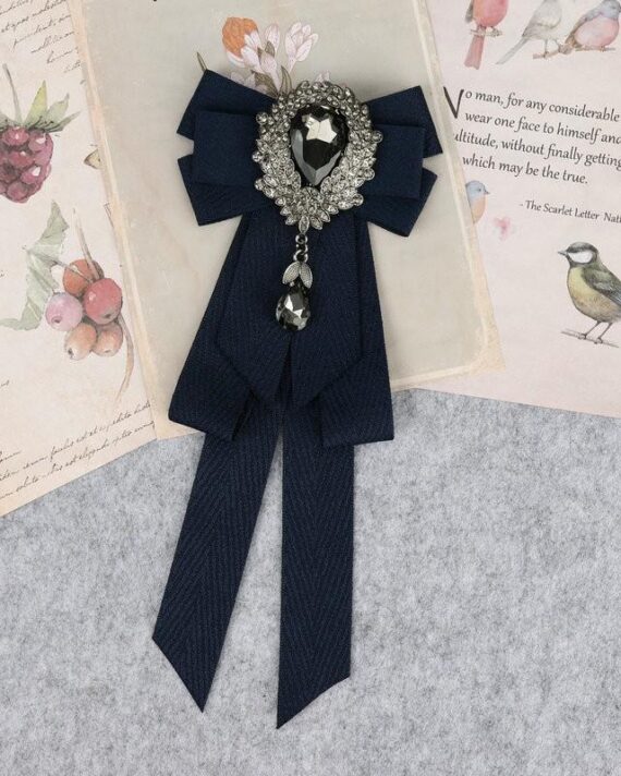 Classic Bowties Neck Tie Ribbon Rhinestone