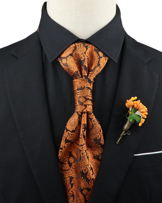 Premium Paisley Tie Brooch Set