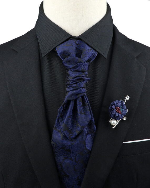 Premium Paisley Tie Brooch Set