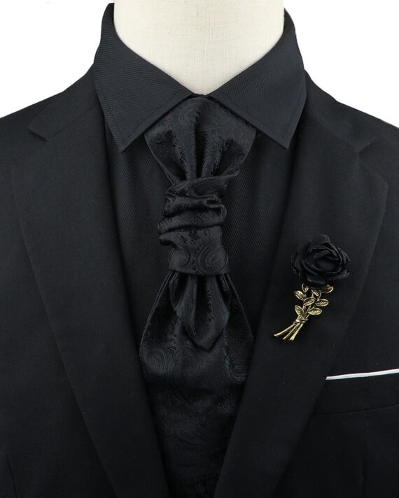 Premium Paisley Tie Brooch Set