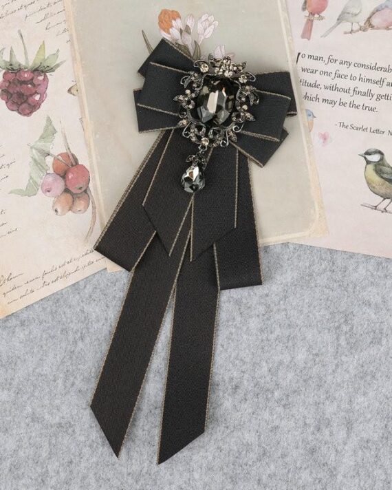 Classic Bowties Neck Tie Ribbon Rhinestone