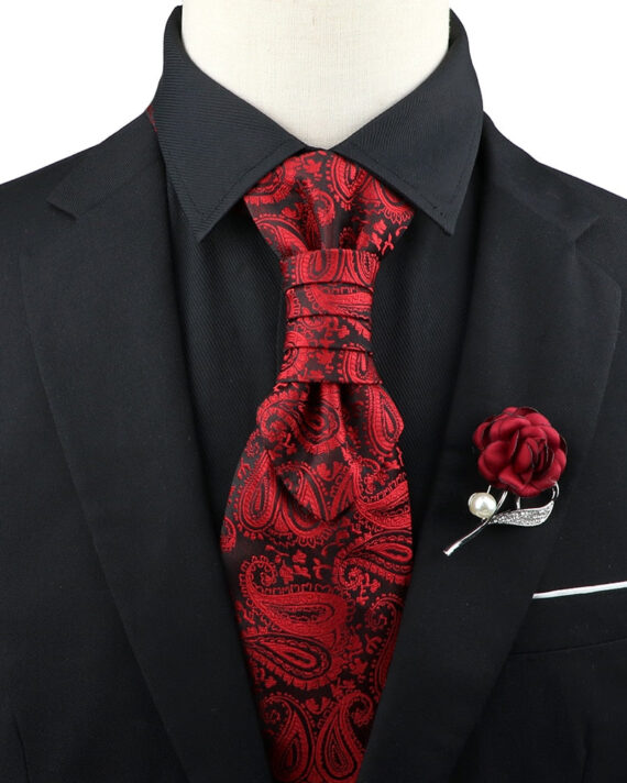 Premium Paisley Tie Brooch Set