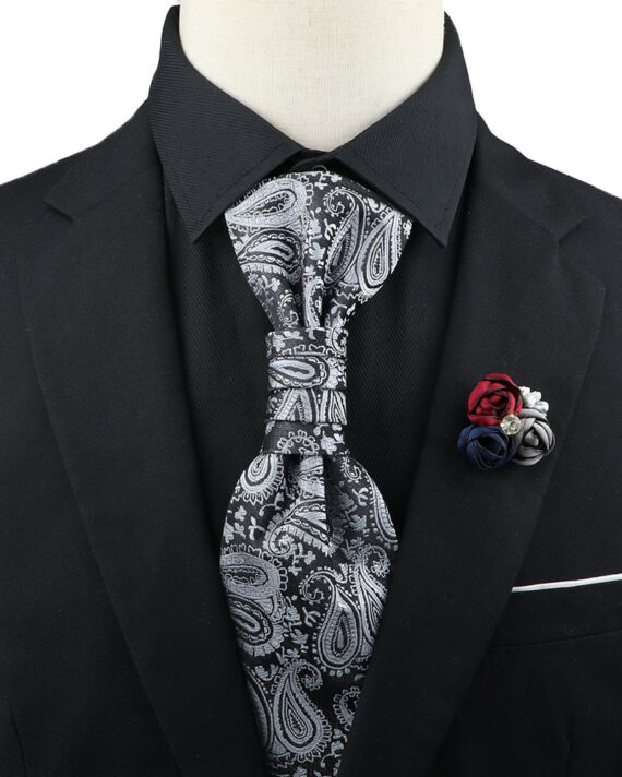 Premium Paisley Tie Brooch Set
