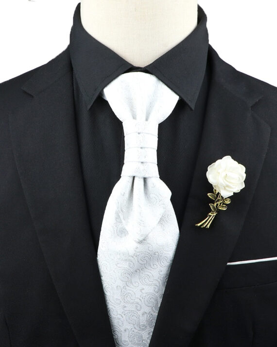 Premium Paisley Tie Brooch Set