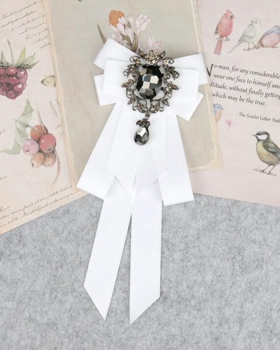 Classic Bowties Neck Tie Ribbon Rhinestone