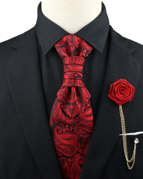 Premium Paisley Tie Brooch Set
