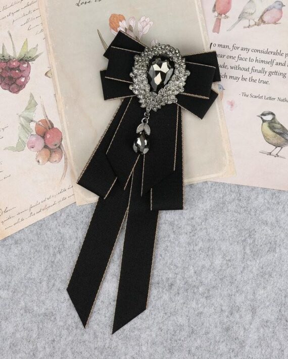 Classic Bowties Neck Tie Ribbon Rhinestone