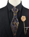 Premium Paisley Tie Brooch Set