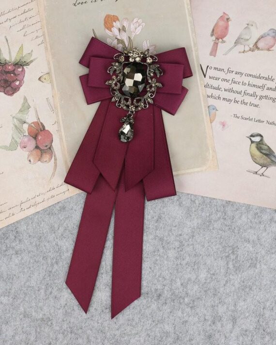 Classic Bowties Neck Tie Ribbon Rhinestone