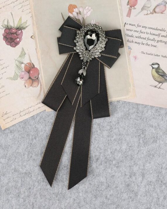 Classic Bowties Neck Tie Ribbon Rhinestone