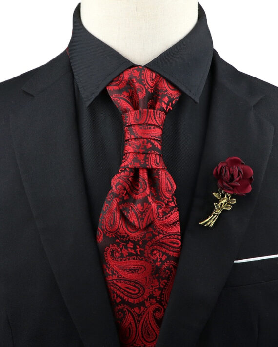 Premium Paisley Tie Brooch Set