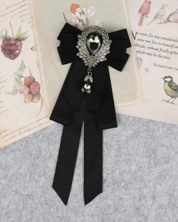 Classic Bowties Neck Tie Ribbon Rhinestone