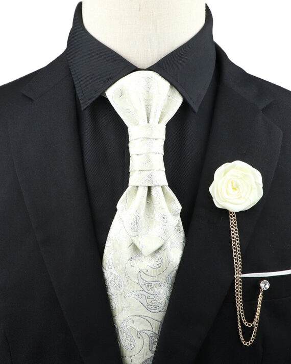 Premium Paisley Tie Brooch Set