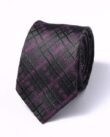Black & Purple Crosshatch Skinny Tie
