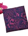 Navy Blue & Fuchsia Paisley Tie