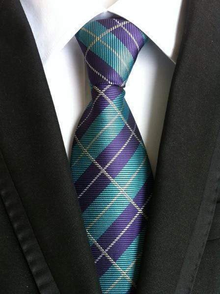Teal & Purple Stripes Tie
